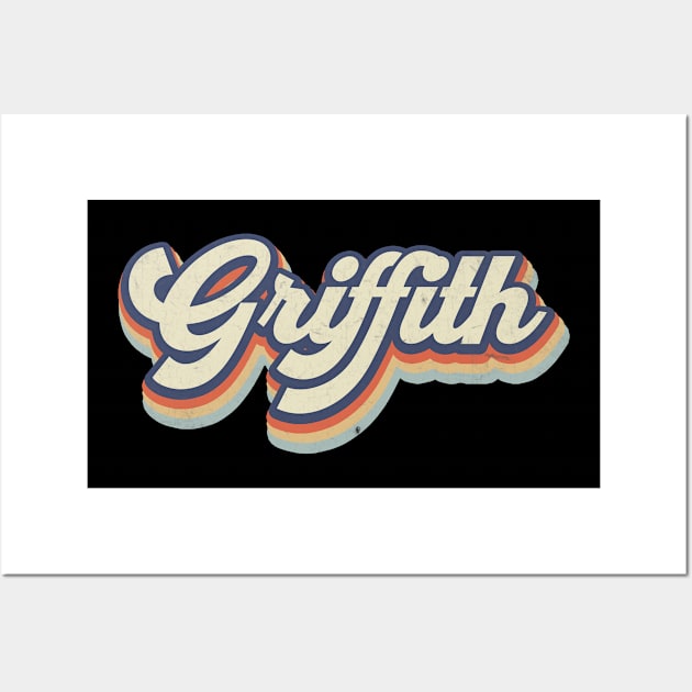 Retro Pattern Griffith Name Anime Classic Style Wall Art by Cyborgs Are Kissing